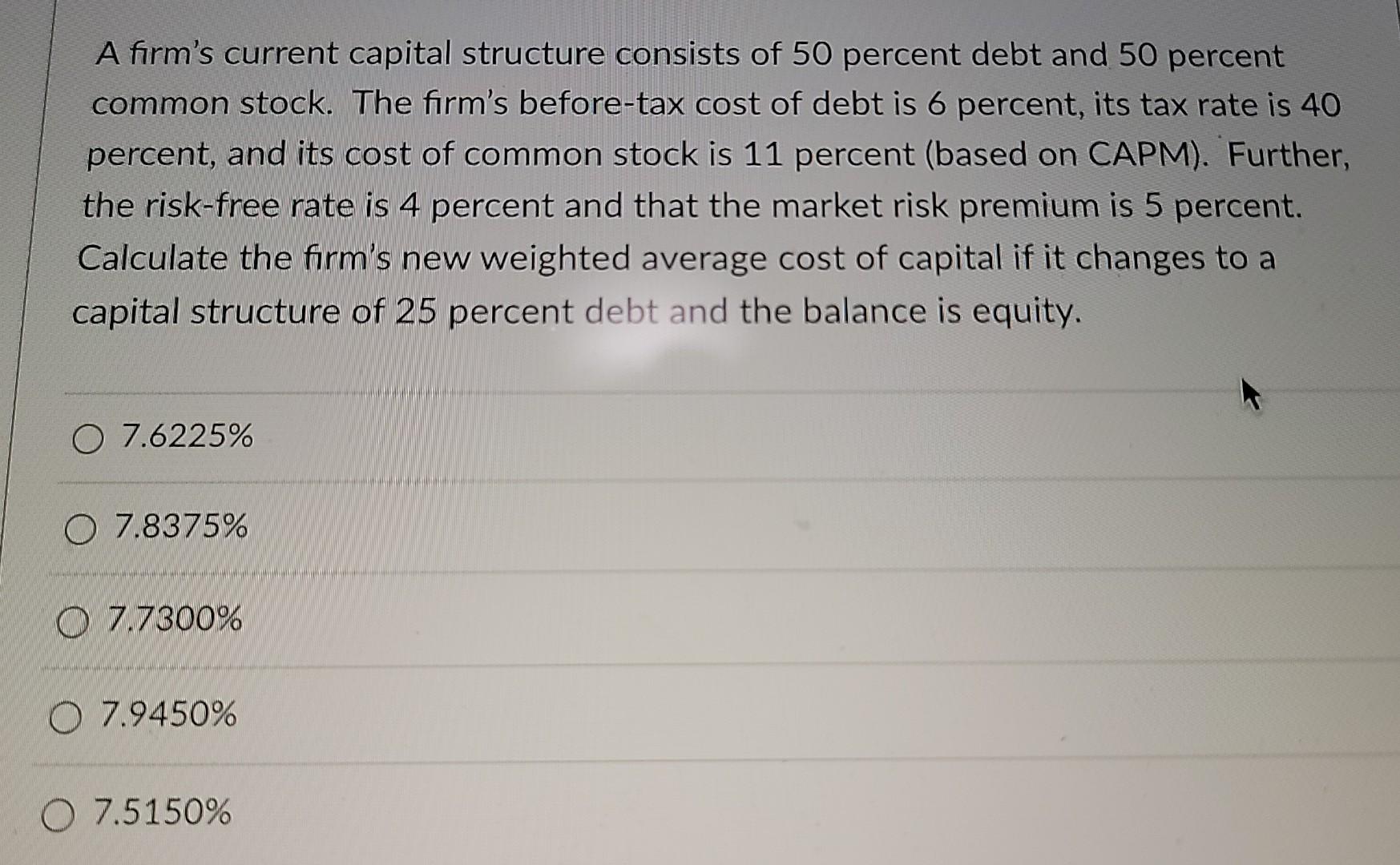 Need help with Finance Question, read it carefully and check your answer