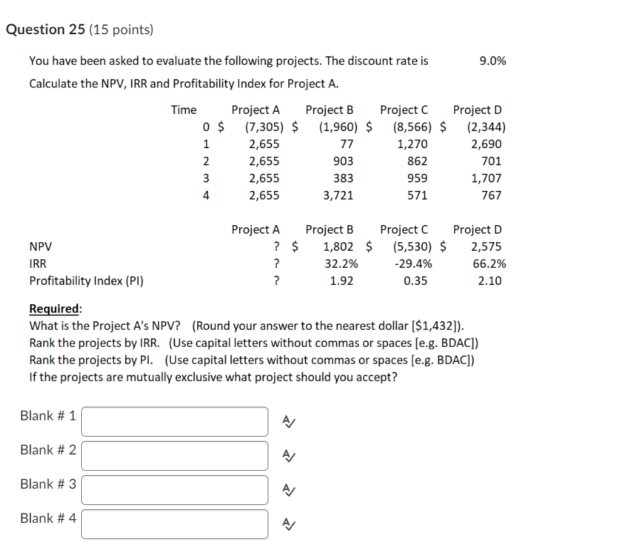  Question 25(15 points) You have been asked to evaluate the following
