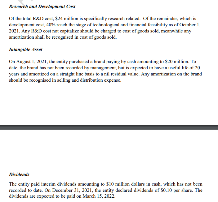 financial officer presented the entity's trial balance for discussions. Below entails the