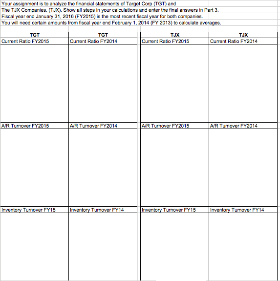 (information) to help with the calculations can you please complete all the
