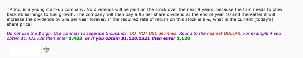  TP Inc. is a young start-up company. No dividends will be