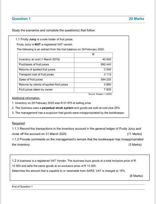 All answers, where applicable, must be typed in WORD tables. All work