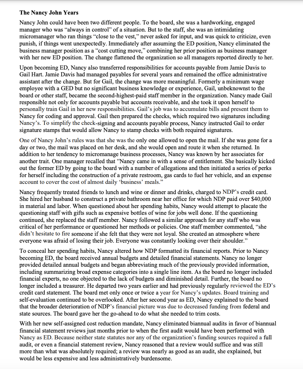 2 and Case Analysis 3. For this final case analysis, for each