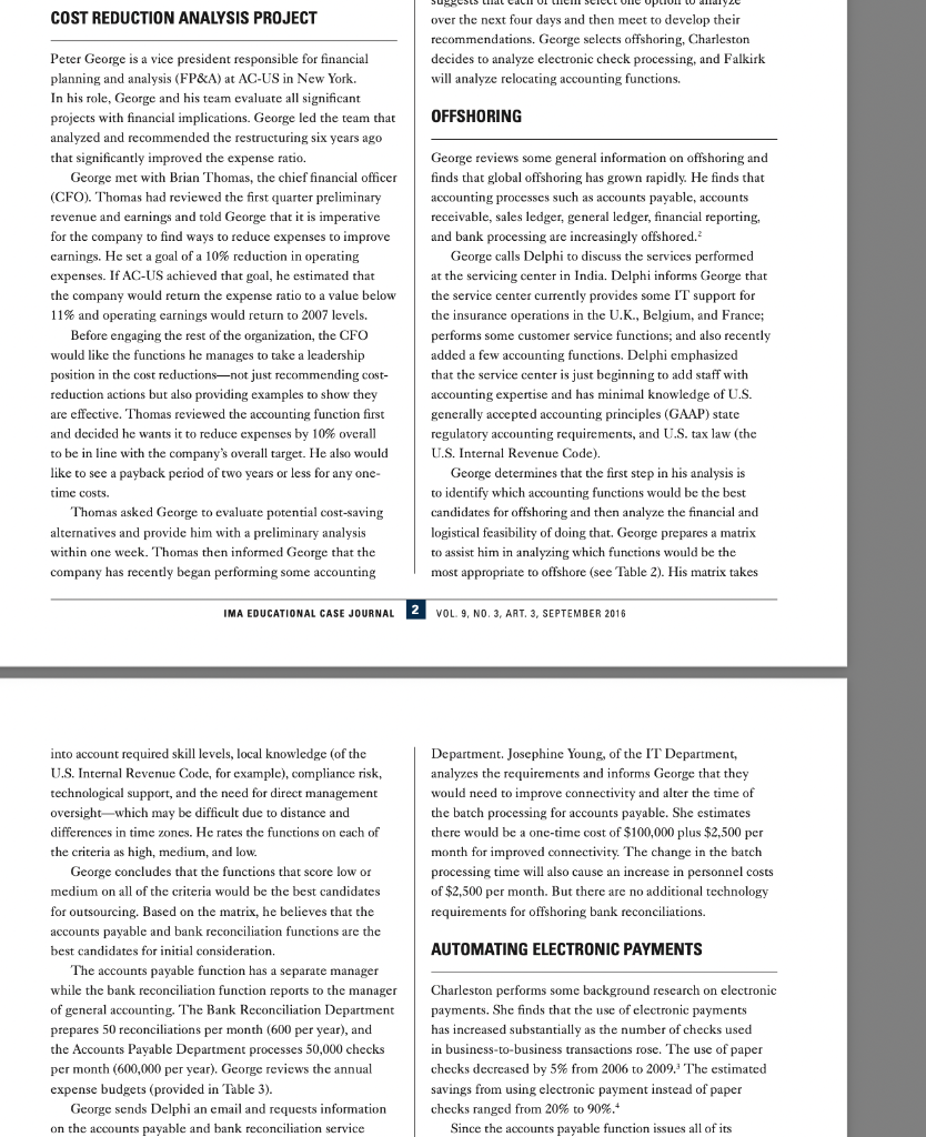 SHORT-TERM PROFITS This case is based on a real-life project and takes