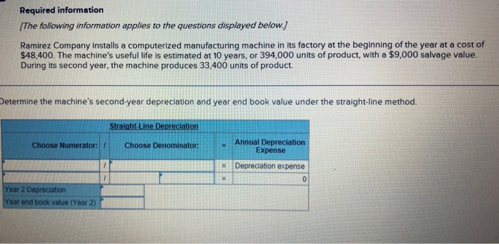  Required information IThe following information applies to the questions displayed below.]