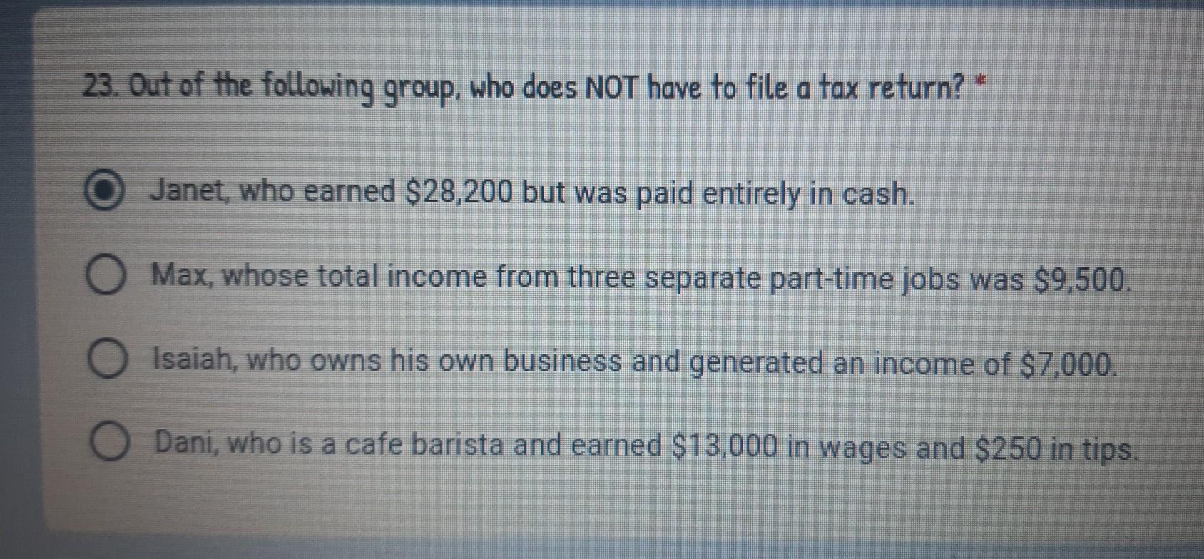 and worked at her local grocery store over the summer earning $5,600.