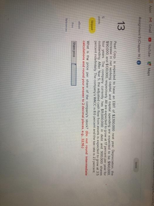  057025A Apps M Gmail YouTube Maps Assignment 9 (Chapter 14) Saved
