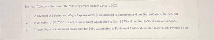 Please help with part B. Thank you Correct the errors without reversing