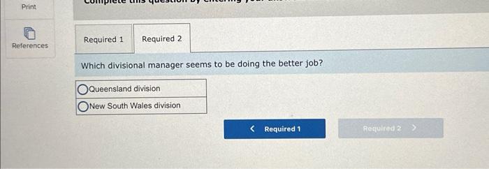 of Australia are given below: Sales Average operating assets Net operating income