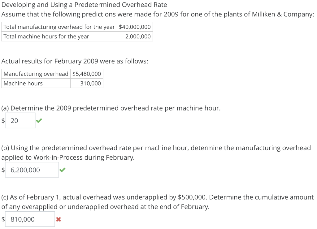  Developing and Using a Predetermined Overhead Rate Assume that the following