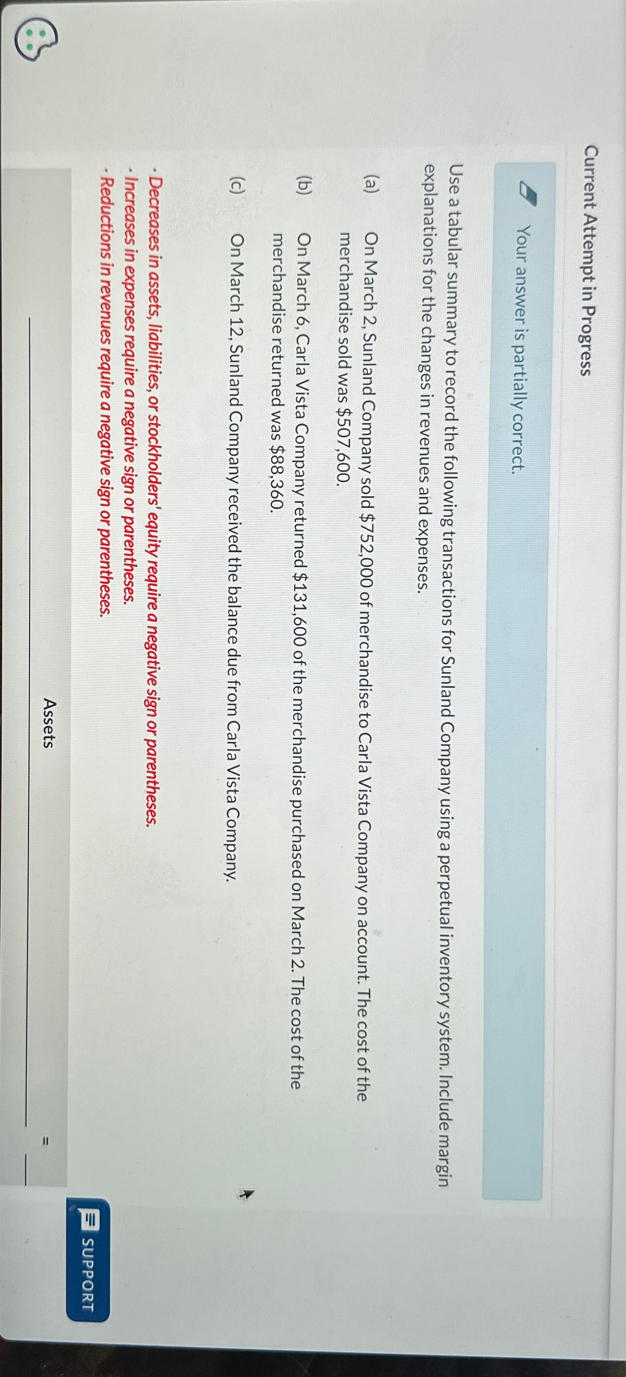  Current Attempt in Progress Your answer is partially correct. Use a