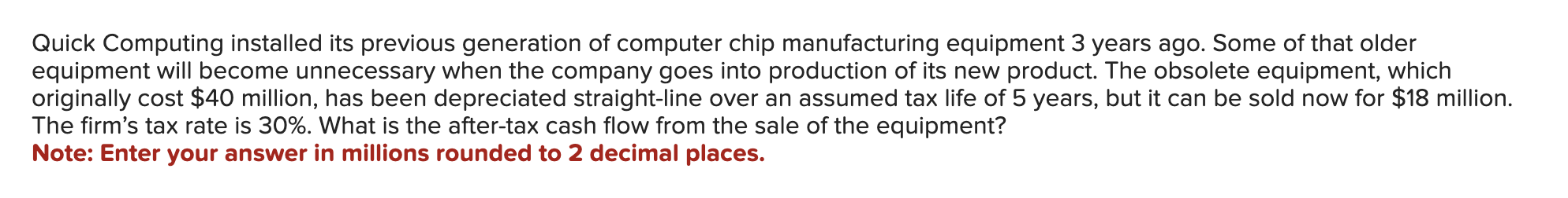  Quick Computing installed its previous generation of computer chip manufacturing equipment
