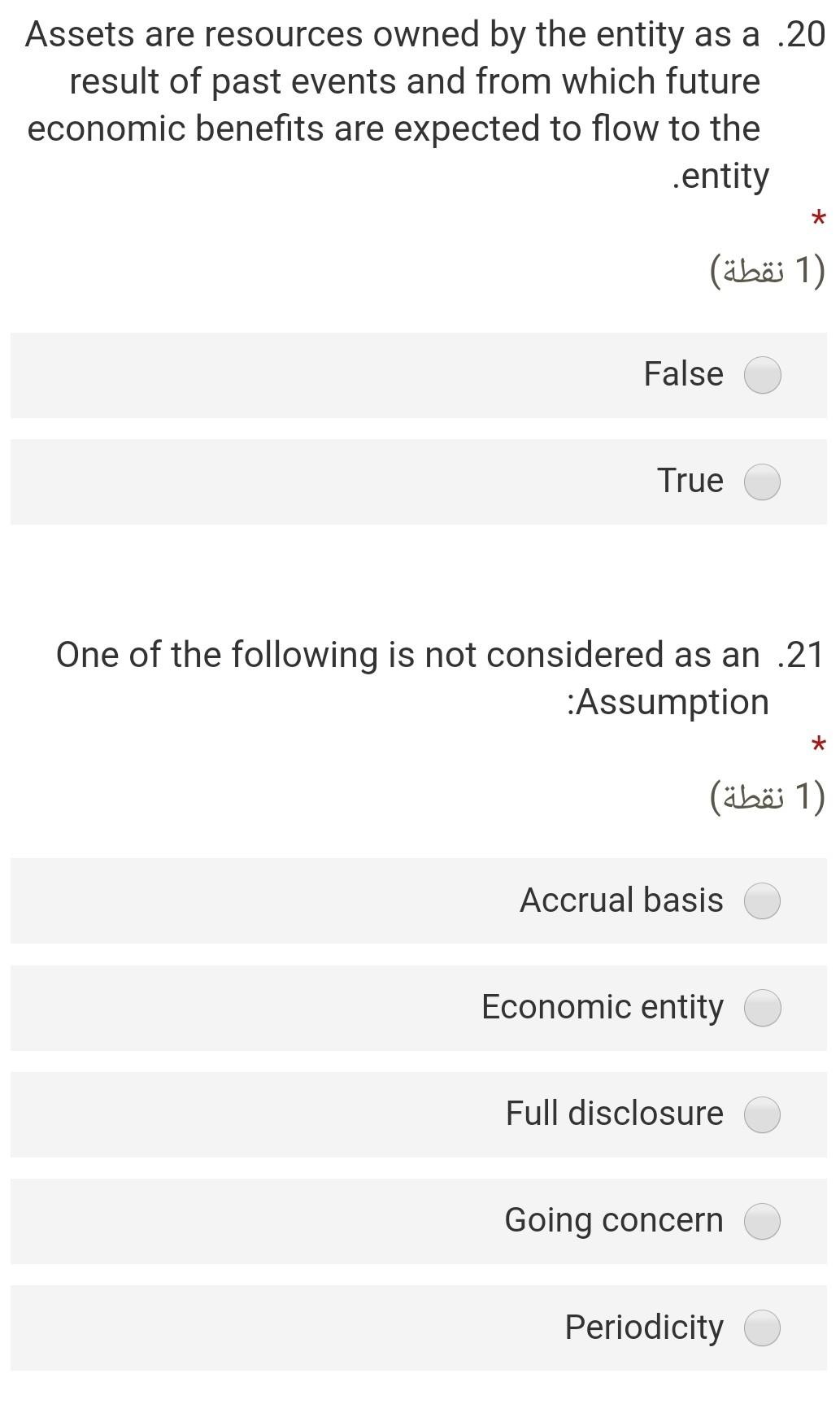 framework identifies .19 "accrual basis accounting" as one of its .fundamental assumptions