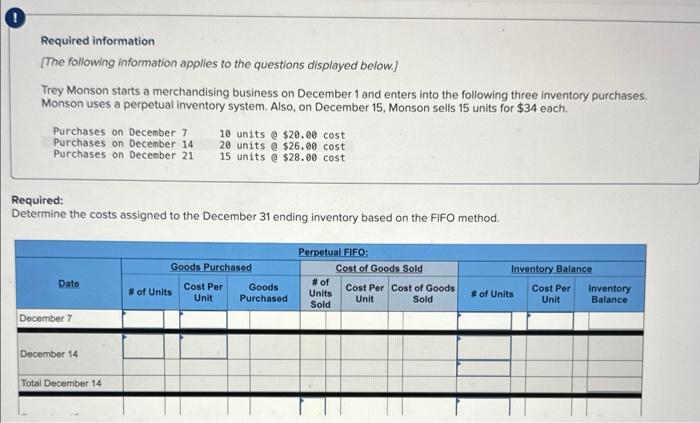 please help as fast as you can thank you!!! Required information [The