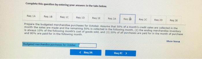 and has assembled the following data 1 Sales are budgeted at $400.000
