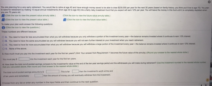  you th com e You are planning for a very careement.