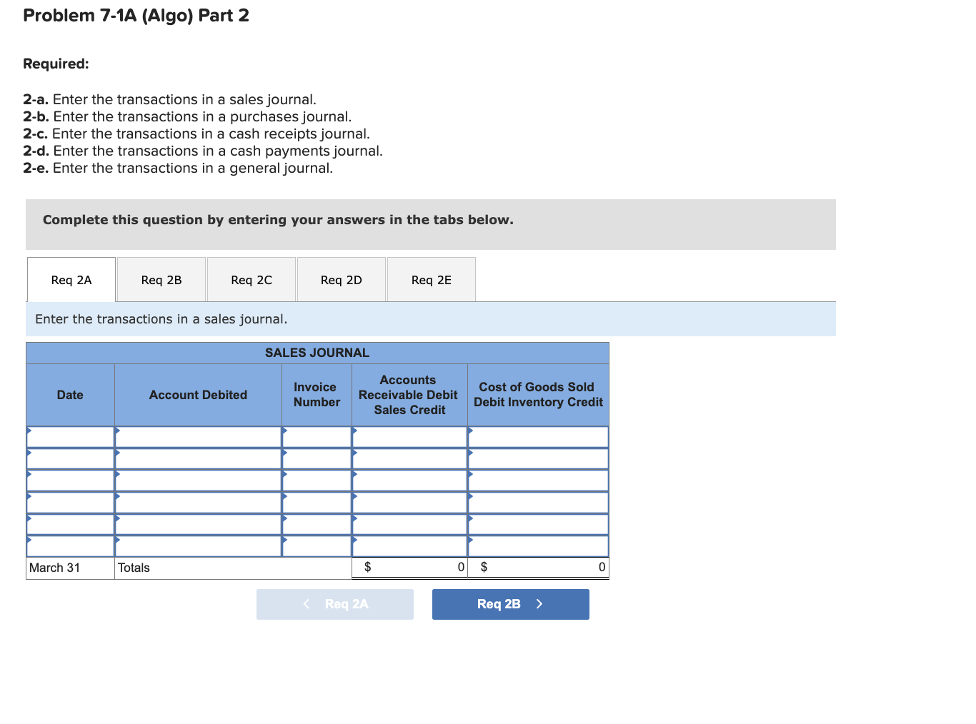 subsidiary ledgers, trial balance LO P1, P2, P3, P4 [The following information