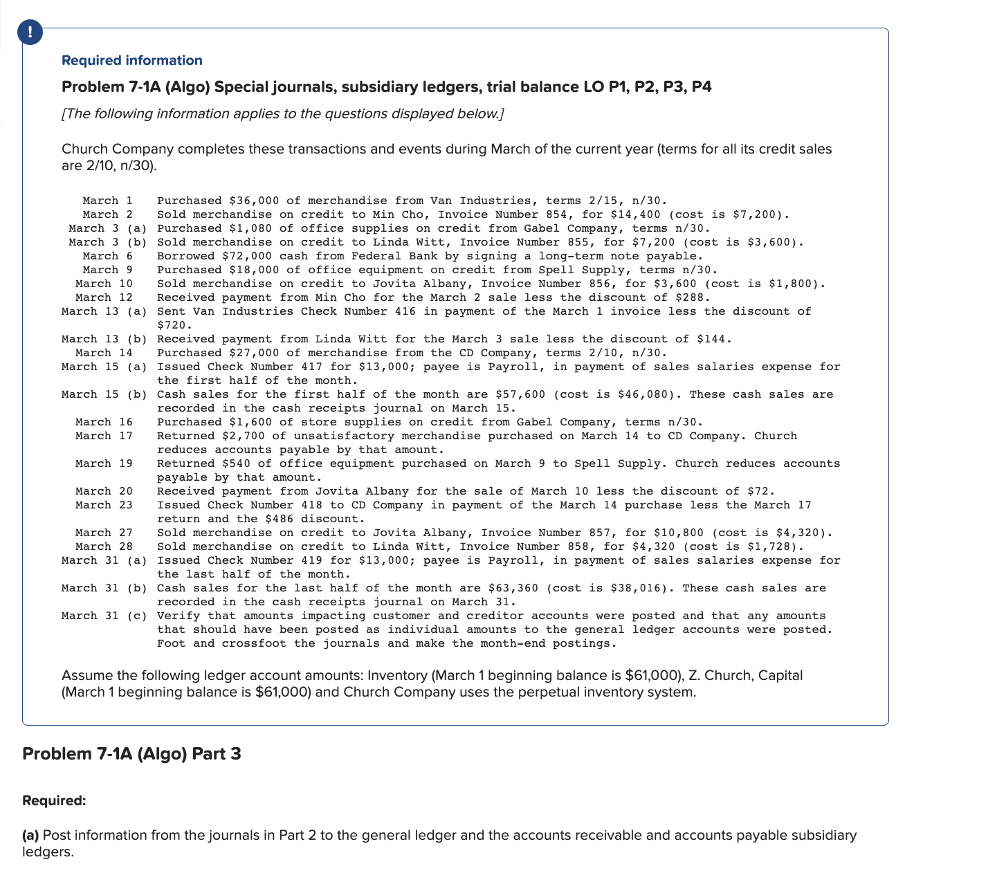 applies to the questions displayed below.] Church Company completes these transactions and