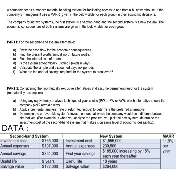 to and from a busy warehouse. If the company's management use a