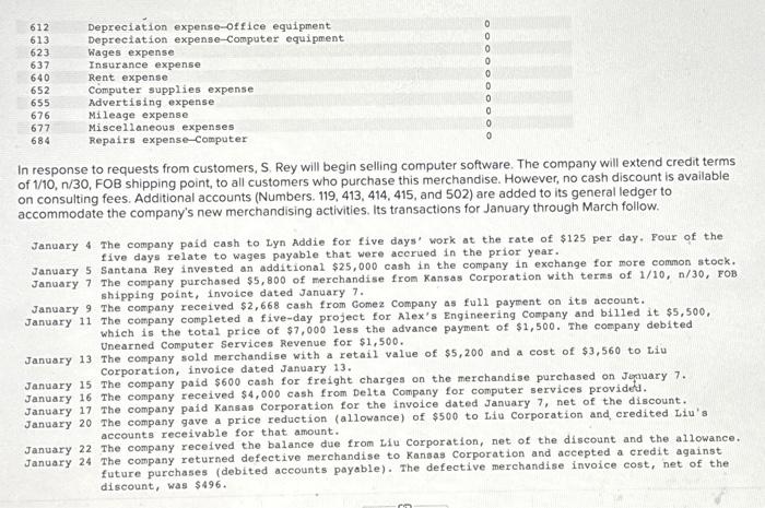 computer software. The company will extend credit terms of 1/10,n/30,FOB shipping point,