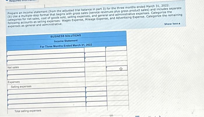 merchandising activities. Its transactions for January through March follow. January 4 The