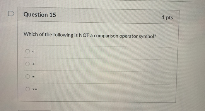 FIND O INDEX Previous Next Question 13 1 pts Which of the