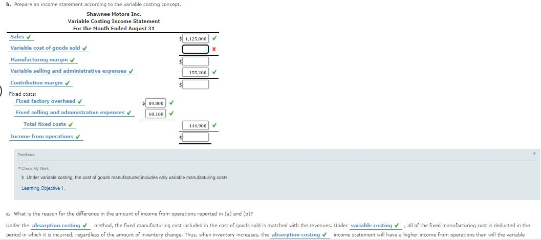 I am doing wrong. I got 782500 for the variable cost of