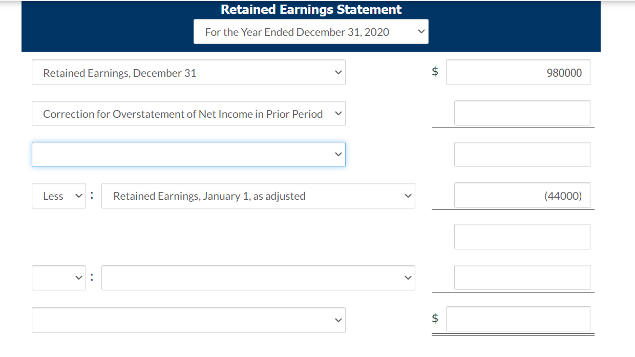 Calderon Corp. for the year 2020. Net sales $1,300,000 Write-off of inventory