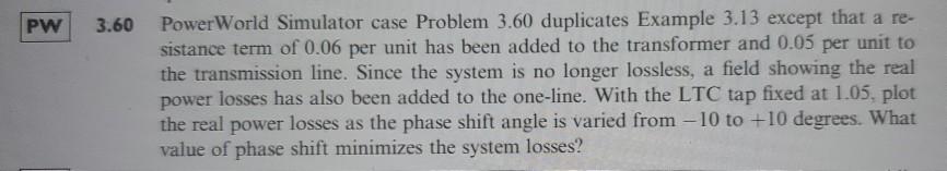  I would like to know how to solve problem 3.60 using