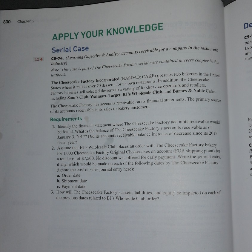  I need your help with this please! 300 Chapter 5 De