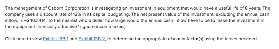 and would have a ten-year useful life. Unfortunately, the new machine would