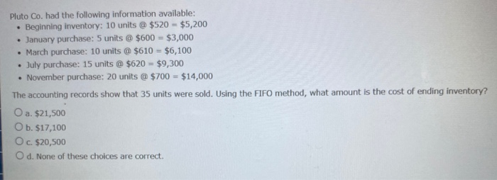 O b. $2,400 O c. $206.25 Od $240. American Widgets Co. has