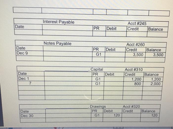 17 Supplies Cash 250 140 110 250 21 AR - Fred's Yoga
