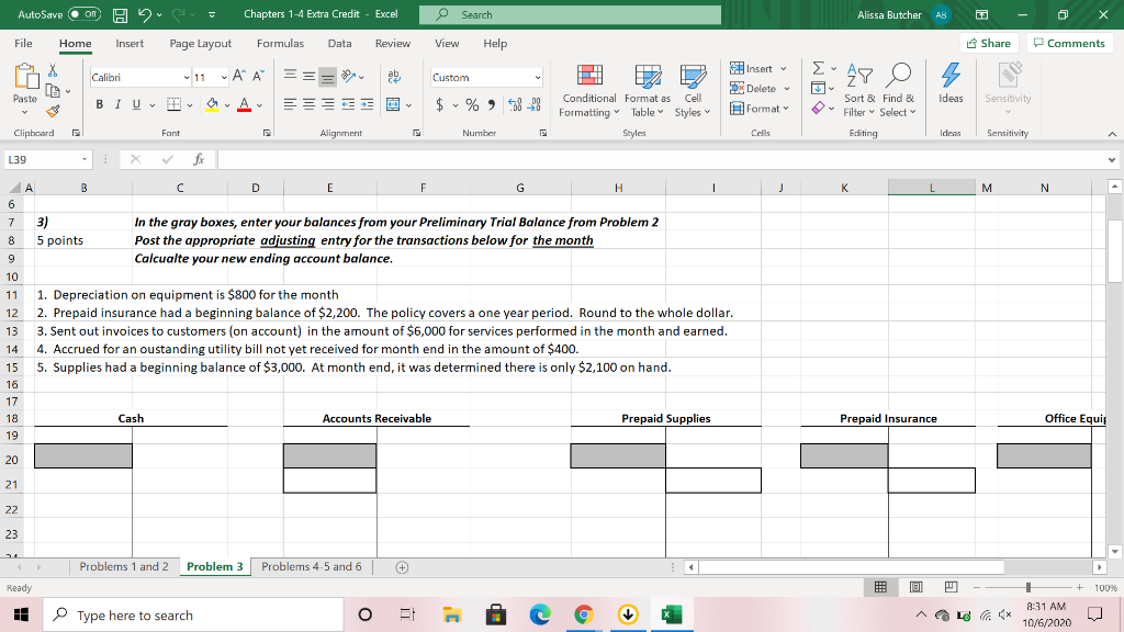 Review View Help Share Comments y X [ Calibri === ab General