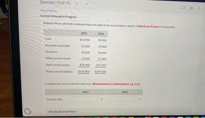  Current Attempt in Progress Suppose these selected condensed data are taken