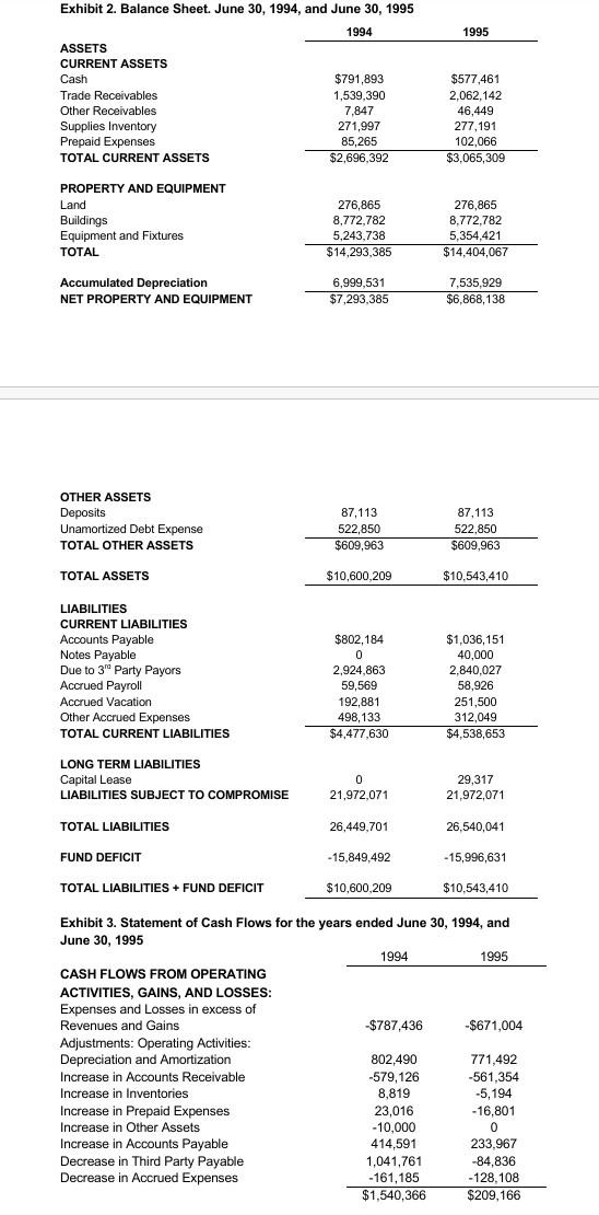 but was perplexed by the financial condition highlighted in the financial statements