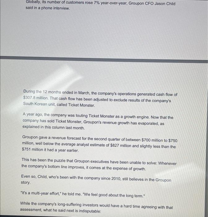 you think IPO investors feel cheated? 3. Given the events related to