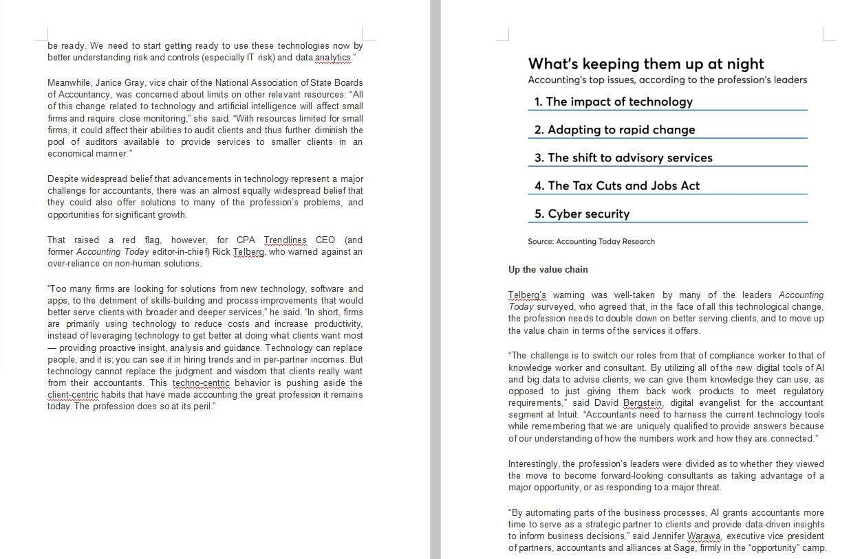 in business based on i. Changes in technology ii. Globalization Note: Students