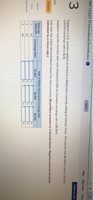  IW8: Chapter 19 International Diversification Help Save & Exit Sub Check