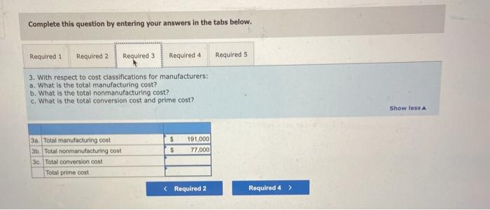 of operations. It reported the following costs and expenses for the month: