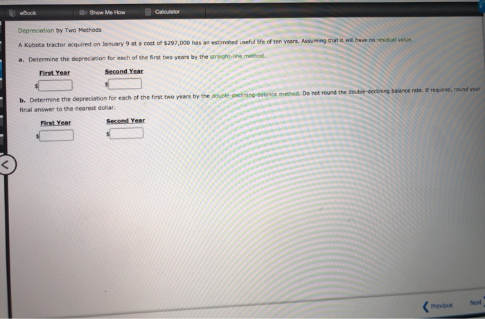  eBook Show Me How Calculator Depreciation by Two Methods A Kubota