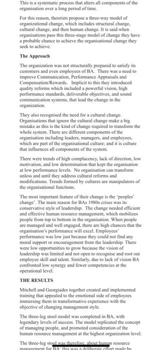 THE BA WAY! British Airways (BA) a leading multinational firm in the