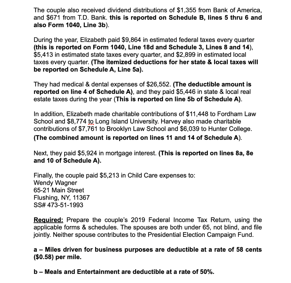 Schedule C for the self-employed taxpayer. 2) Transfer Schedule C profit to