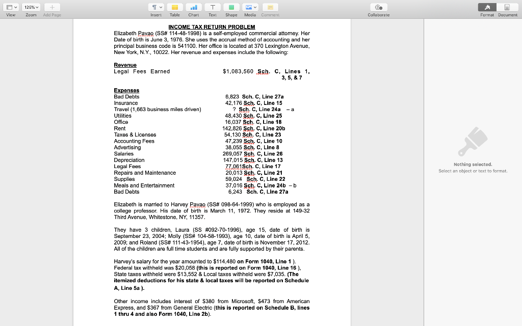 Schedule 1, Lines 3 and 9, Line 2 of Schedule SE, and