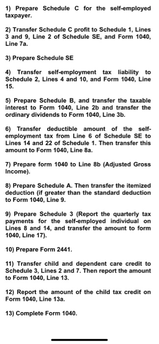 of Schedule SE to Lines 14 and 22 of Schedule 1. Then