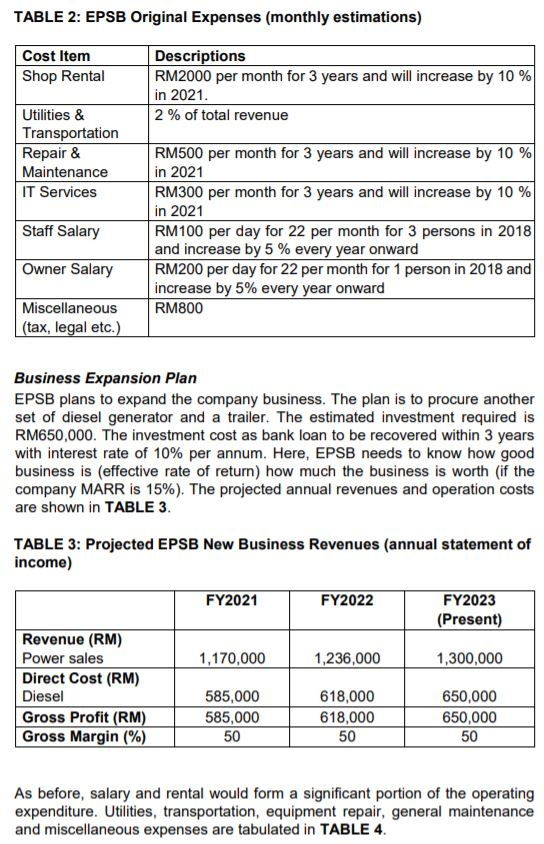Analysis Something like the pictures below: CASE STUDY - Emergency Power Project