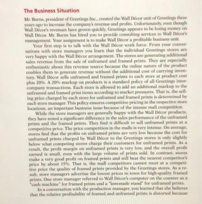  Depending on the information given 4. ( a ) Allocate the