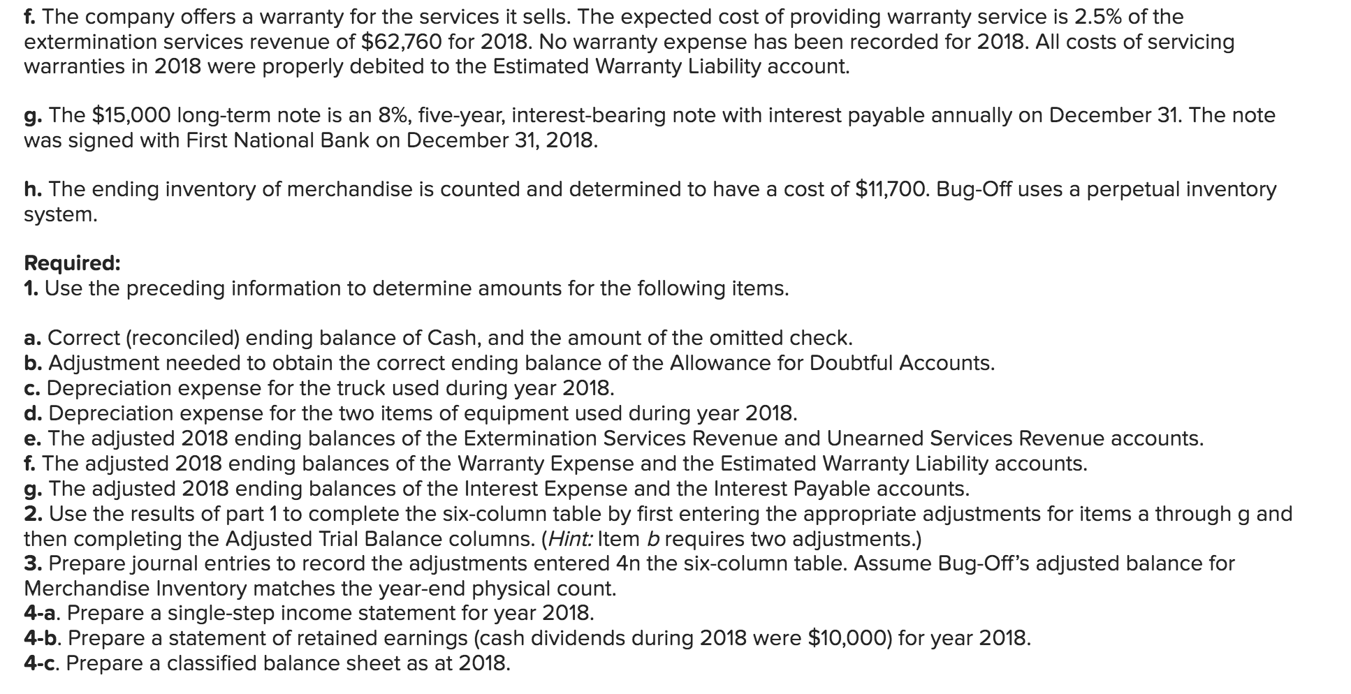 through h applies to the company at the end of the current