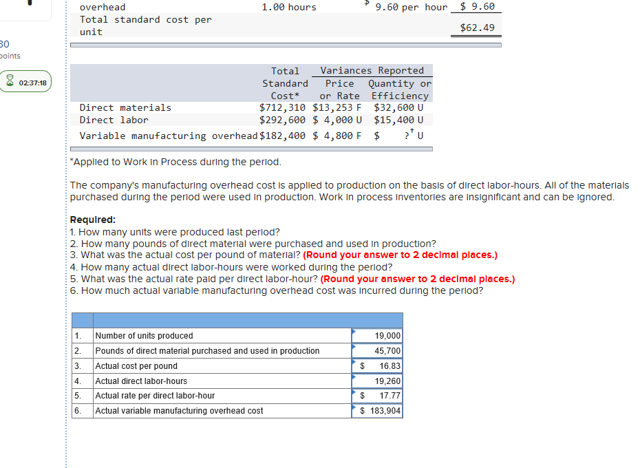 Inc. manufactures a popular consumer product and it has provided the following