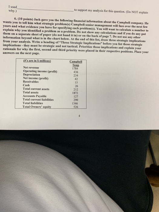  I used why.) to support my analysis for this question. (Do